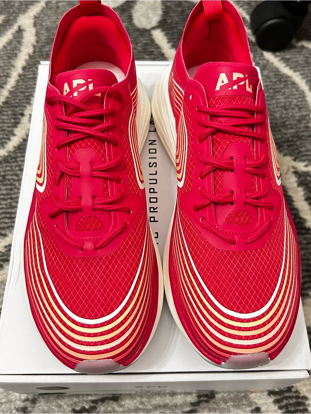 APL Women’s Red Athletic Propulsion Sneakers with White Accents Size 7.5